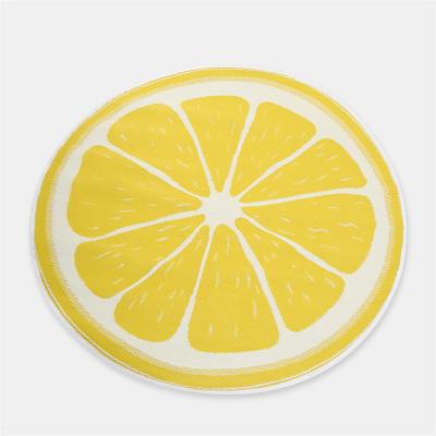 The Range Lemon Waterproof Outdoor Round Rug - Yellow