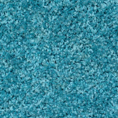 The Range Soft Value Teal Blue Shaggy Area Rug - Teal Blue / 135 x 135cm