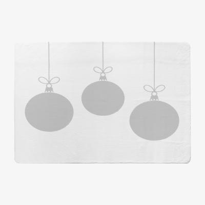 The Range Three Hanging Christmas Baubles Style Rug - white / 230cm