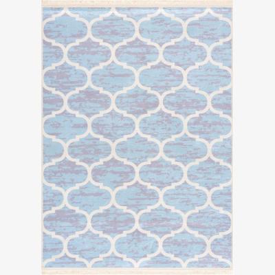 The Range Caimas Collection Washable Rugs in Blue  2740B - Blue / 80cm / 1.92kg