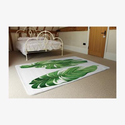 The Range Twin Botanical Leaves Designer Rug - Green / 230cm