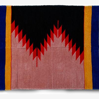 The Range Stripes Dimaond Art Rug - Pink