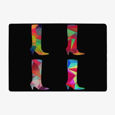 The Range Geometric Boots Rug - Black / 110cm
