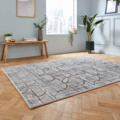 The Range Grey and Multi Artistic Living Room Rug - Grey Multi / 160cm