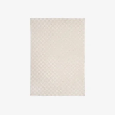 The Range Retro Checkerboard Plush Pile Cream Beige Living Room Area Rug - Cream / 150cm