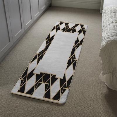 The Range Art Dco Diamond Border Runner Rug - Gold