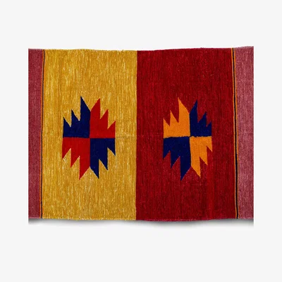 The Range Bright tribal Colour Rug - Red