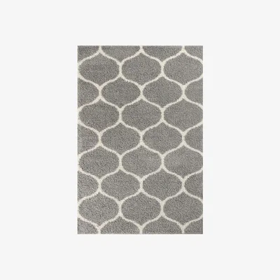 The Range Myshaggy Collection Rugs Trellis Design in Grey 384 GI - Grey / 140X200 cm / 140cm / 5.04kg