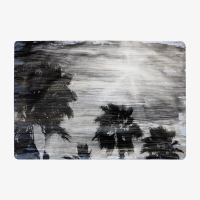 The Range Silver And Black Palm Rug - Black / 150cm