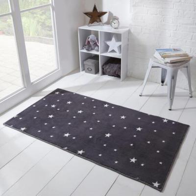 The Range Dreamscene Star Print Rug Anti-SlipSkid Non-Shed - Charcoal Grey