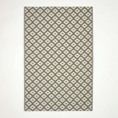 The Range Homescapes May Geometric Olive Green Outdoor Rug - Green / 240cm