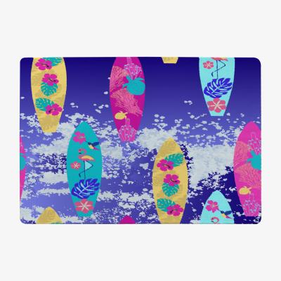 The Range Tropical Surf Rug - Blue / 110cm