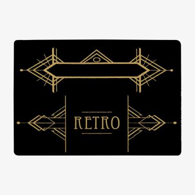 The Range Art Deco Retro Rug - Black / 110cm