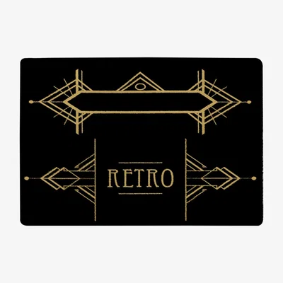 The Range Art Deco Retro Rug - Black / 110cm