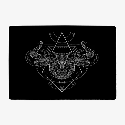 The Range Zodiac Taurus Geometric Style Rug - black / 230cm