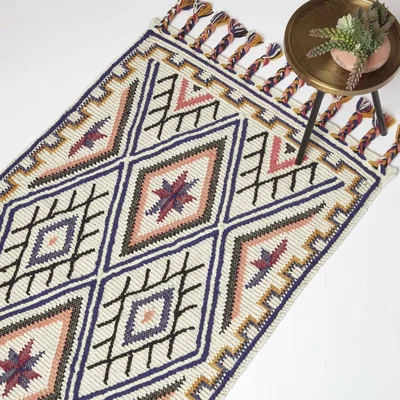 The Range Goa Multi Colour Kilim Wool Rug - Multi Colour / 150cm