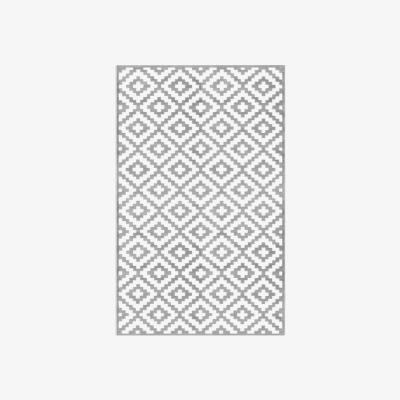 The Range Diamond Geo Outdoor Rug - Grey