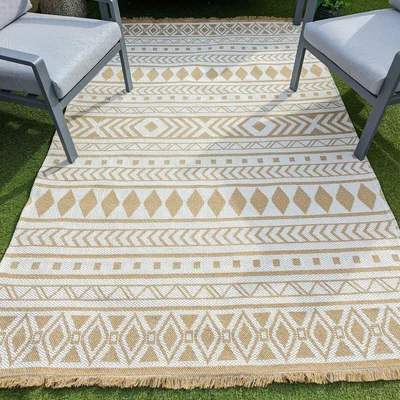 The Range Washable Yellow Outdoor Rug - Gala - Yellow / 220cm