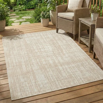 The Range Palma Textured Indoor and Outdoor Rug - Neutral / 160cm