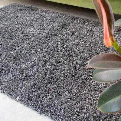 The Range Slate Grey Shaggy Rug Super Soft Non Shed Living Room Rug - Grey / 60cm