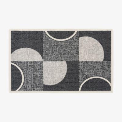 The Range Grey Wabi Sabi Geometric Non Slip Washable Kitchen Utility Mat - Grey / 150cm