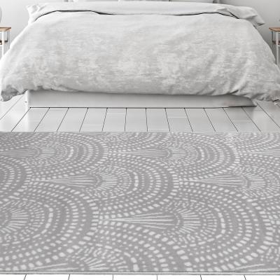 The Range Grey Coastal Sea Shell Living Room Rug - Islay - Grey