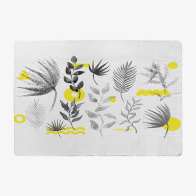The Range Selection Of Leaves Rug - Yellow / 110cm