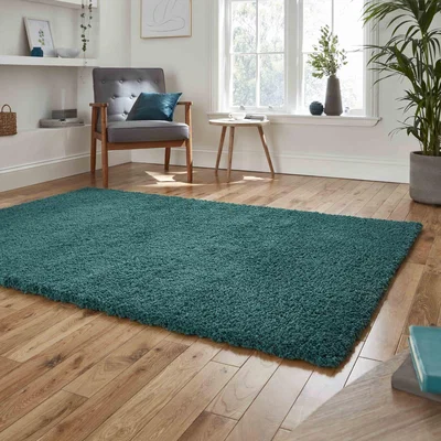 The Range Soft High Density  Jewel Green Shaggy Rug - Jewel / 80cm