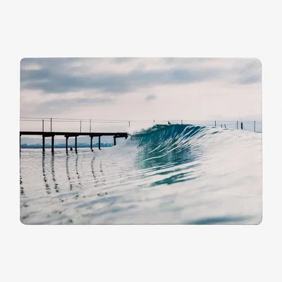 The Range Ocean Ideal Wave In Ocean. Breaking Blue Waves Designer Rug - Blue / 200cm