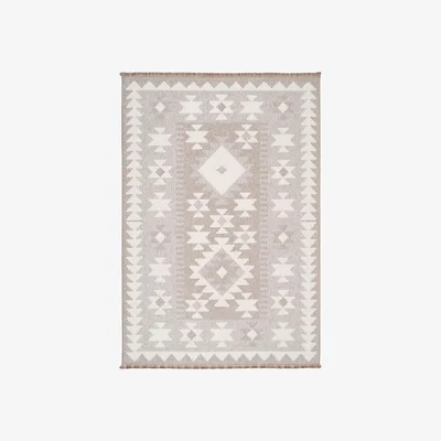 The Range Beige Scandi Fringed Rug - Neutral / 230cm