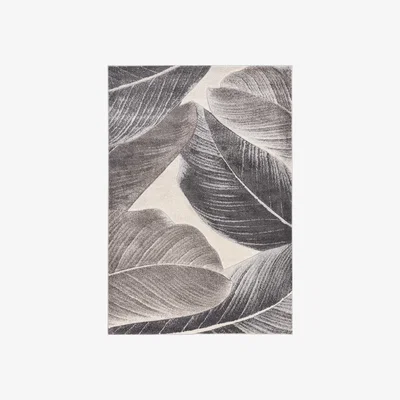 The Range Sadie Leaf Rug - Grey / 120cm