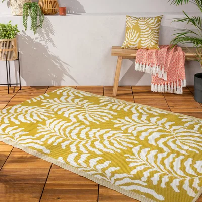 The Range Tocorico Recycled Outdoor Rug - Mustard