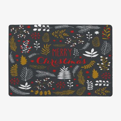 The Range Merry Christmas Lettering Style Rug - black / 230cm