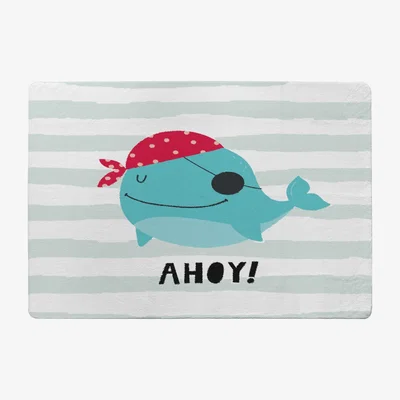 The Range Ahoy! Whale Rug - Blue / 110cm