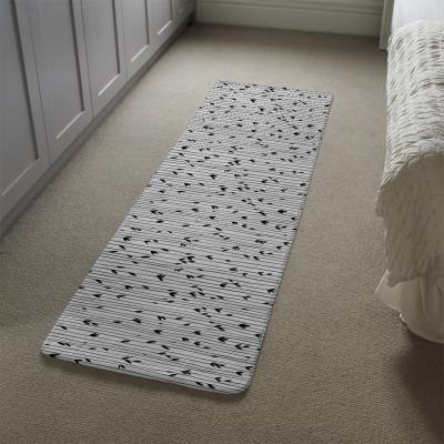 The Range Sketchy Leaves Scattered On Hand Drawn Lines On White Background Runner Rug - Black