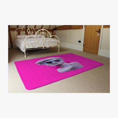 The Range Plaster Statue Of David'S Head In Blue Sunglasses Designer Rug - Pink / 230cm