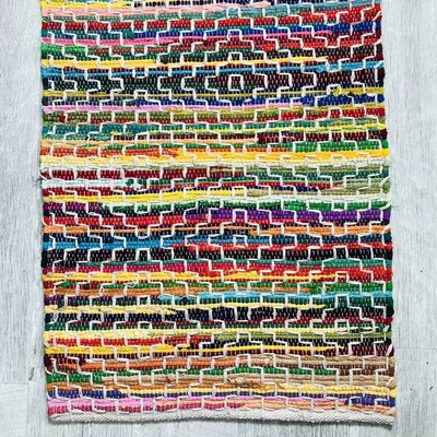 The Range Chindi Recycled Cotton Rag Rug Stitch Detail