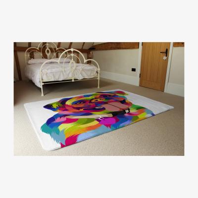 The Range Amazing Illustration Pop Art Dog Designer Rug - Red / 230cm