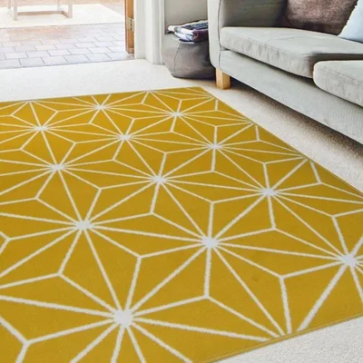 The Range Maestro Collection Star Design Rug in Yellow  3791 GB11 - Yellow / 80cm
