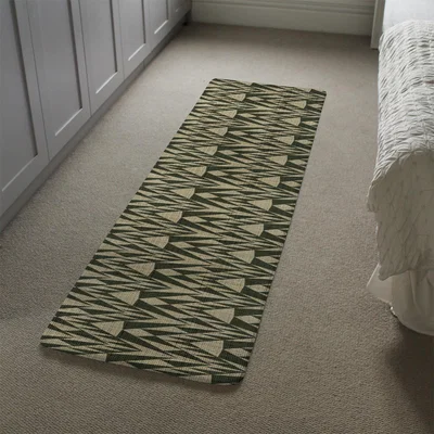 The Range Geo Pattern Runner Rug - Green