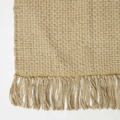 The Range Zaphyr Natural Handwoven Jute Rug with Tassels - Natural / 230cm