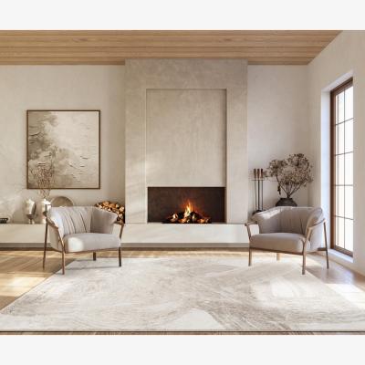 The Range Elysium Modern Abstract Living Room Area Rug Metallic Sheen - Pearl / 230cm