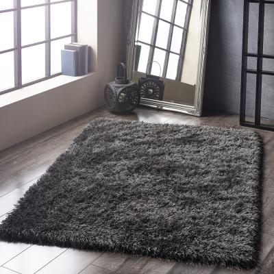 The Range Charcoal Deep 6cm Microfibre Shaggy Rug - Charcoal / 120cm
