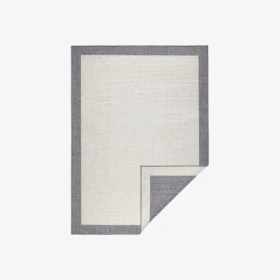 The Range Reversible Panama Indoor & Outdoor Rug Black - Grey / 170.0cm