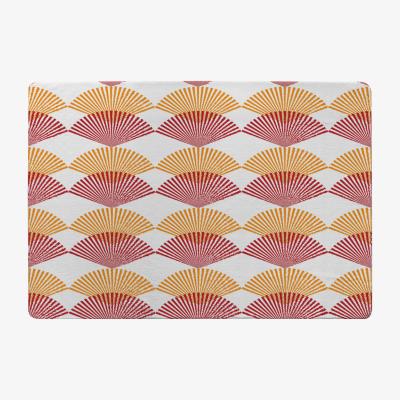 The Range Geometric Sea Shells Rug - Orange / 110cm