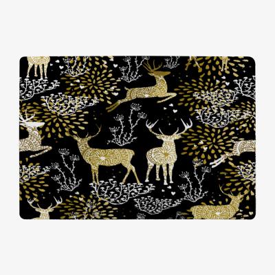 The Range Golden Christmas Style Rug - gold / 230cm