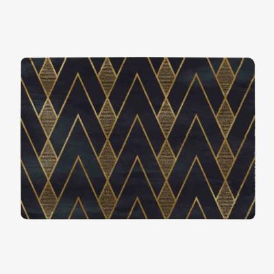 The Range Gold Geometreic Lines Rug - Gold / 110cm