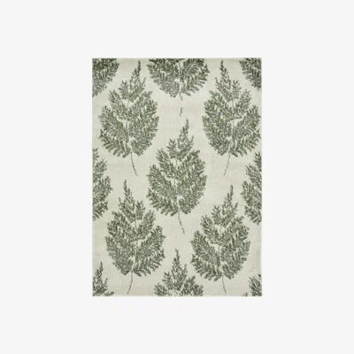 The Range Villa Collection Floral Design Rug in Green - green