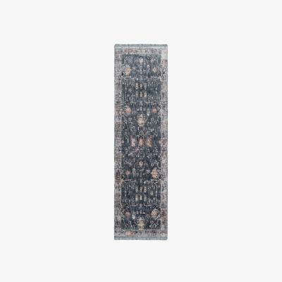 The Range Denim Blue Fringed Area Rug - Multicolour  / 240cm