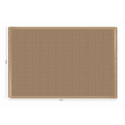 The Range Jute Effect Herringbone Rug - Neutral / 170 x 120